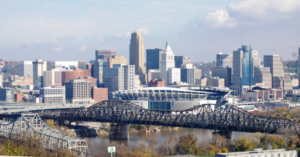 Cincinnati riverfront and skyline
