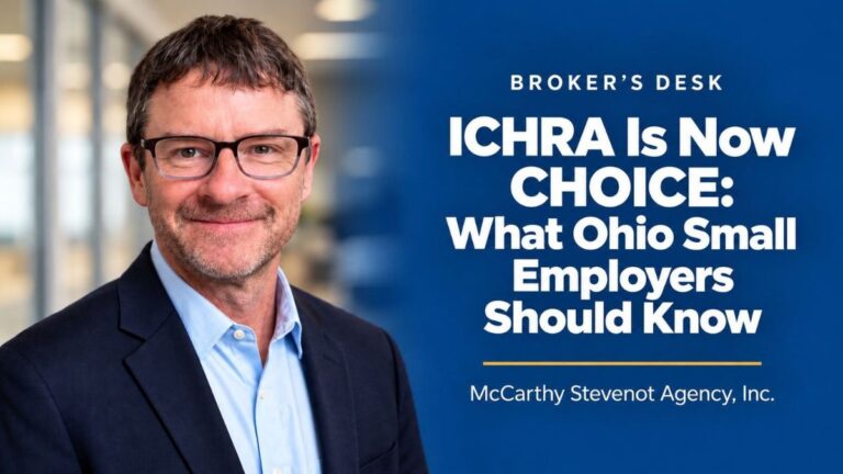 Ted Stevenot featured in a Broker’s Desk graphic about CHOICE, formerly ICHRA, for Ohio small employers