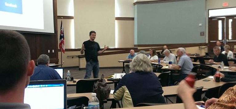Ted Stevenot speaking at an educational workshop